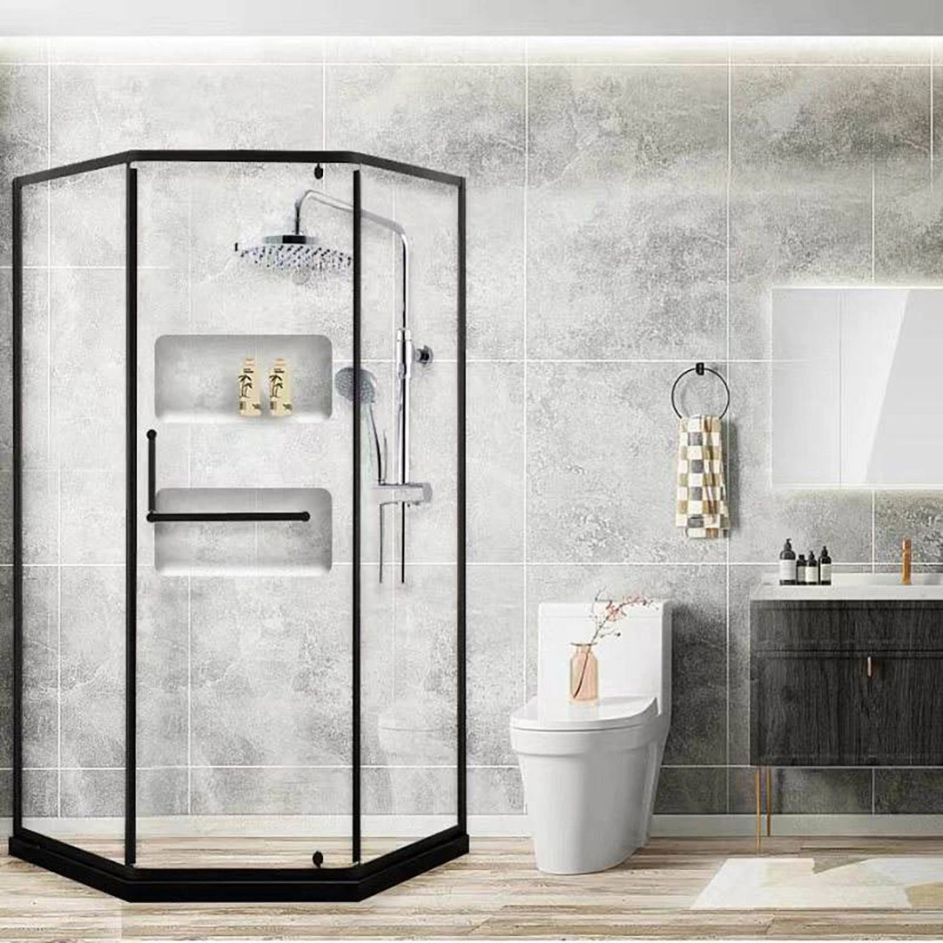 Qian Yan Waterproof Shower Cabin China Luxury Master Shower Stalls Suppliers High-Quality Swing Style Aluminium Material Walk-in Shower Luxury