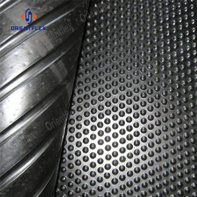 Anti Slide Industrial Rubber Safety Mat Grooved Rubber Sheet