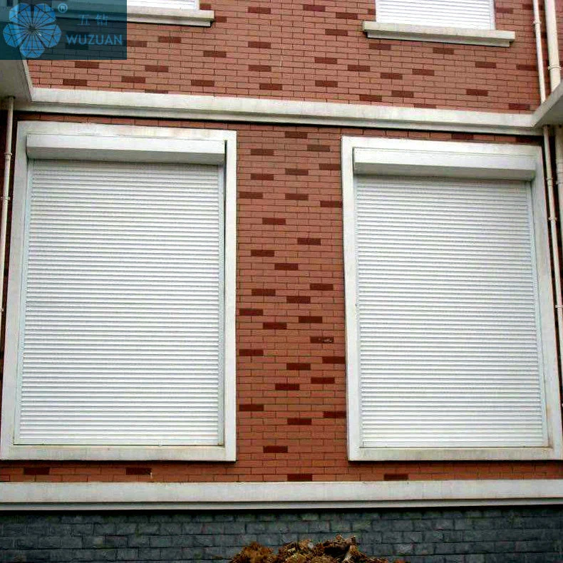 Sicherheit Elektrische Aluminiumlegierung Fernbedienung Storm Proof Innenraum &amp; Rollen Rollläden Roll Up Security Jalousien Fenster