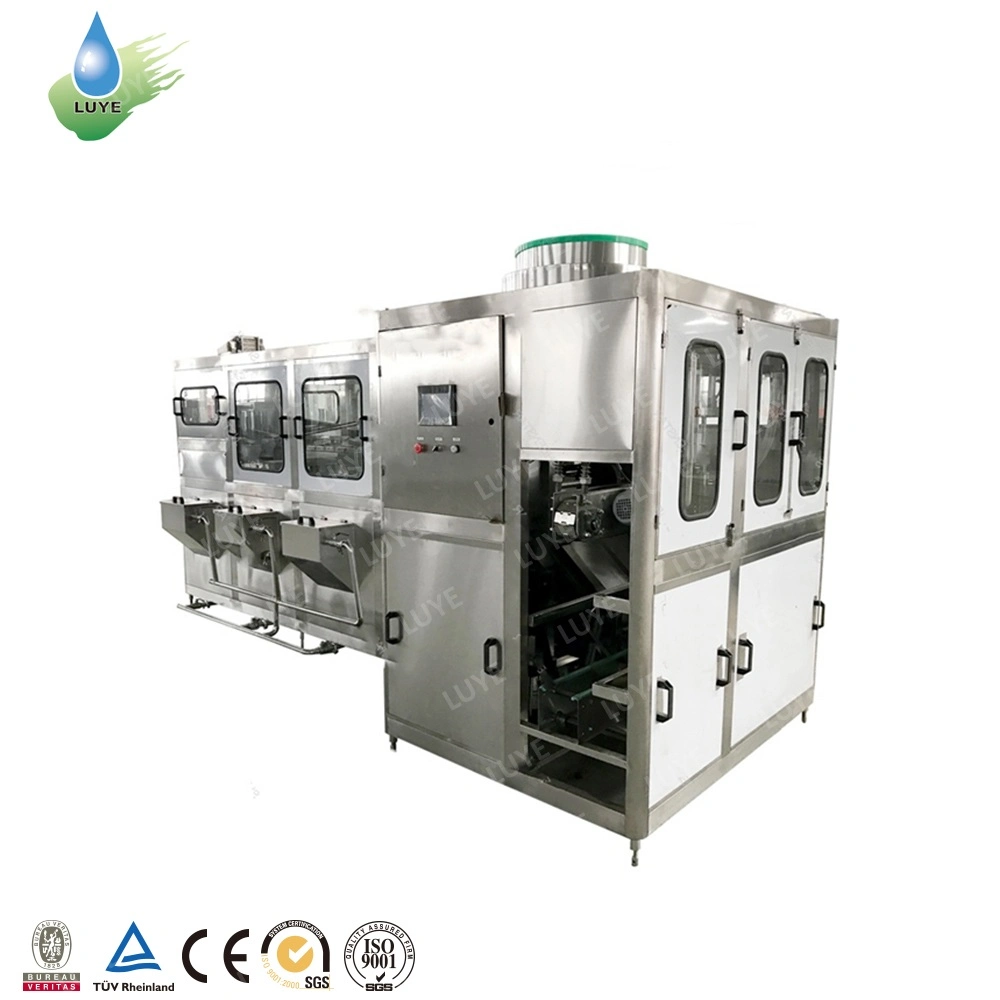 Automatic 5 Gallon Barrel Beverage Washing-Filling-Capping Machine