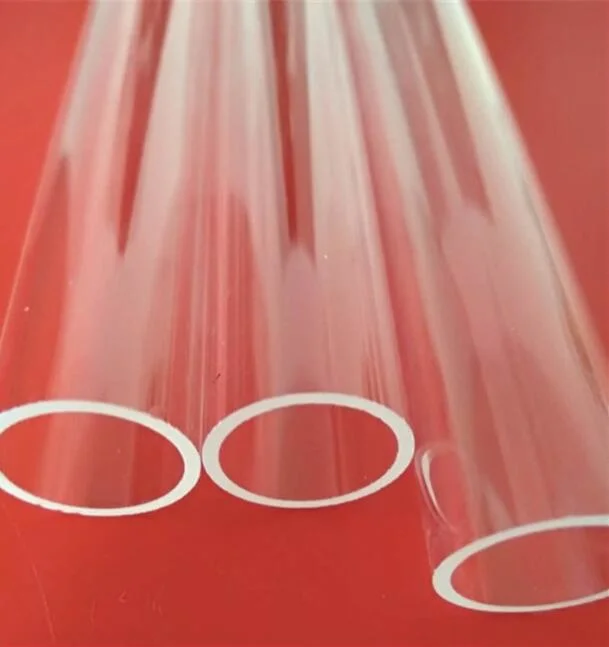 Pulido de vidrio de sílice fundida de cuarzo claro tubo de cuarzo para tubos de calefacción