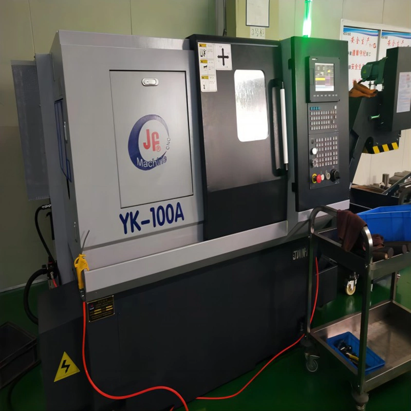 Máquina de corte Torno CNC de cama inclinada de alta rigidez con buena estabilidad (YK-100A)