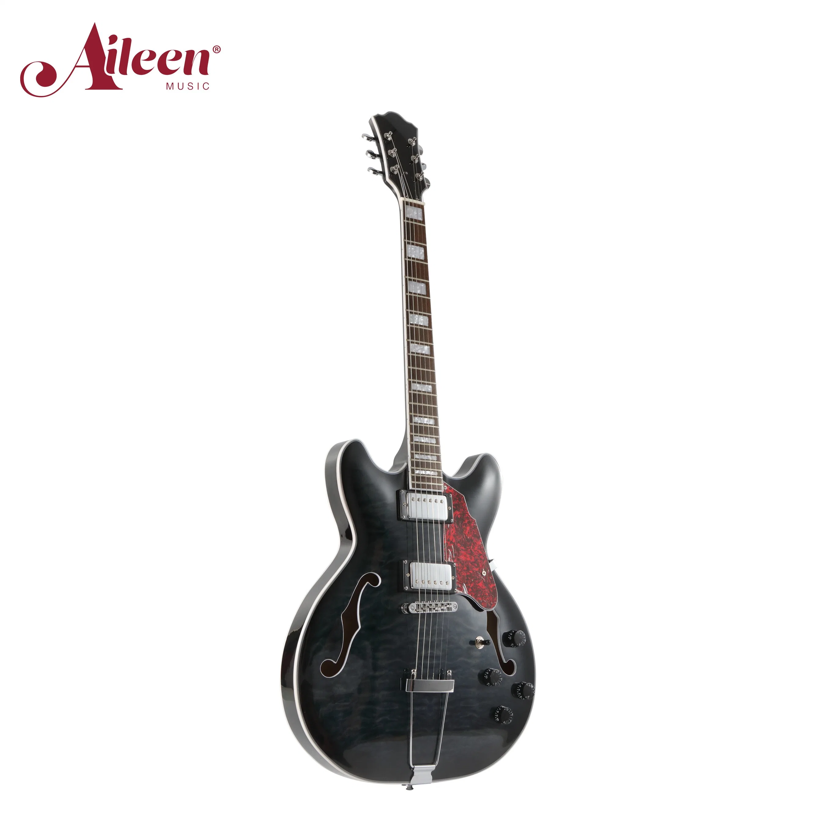 Profesional de alta calidad OEM Semi-Hollow cuerpo estilo de Jazz Guitarra Eléctrica (EGJ351)