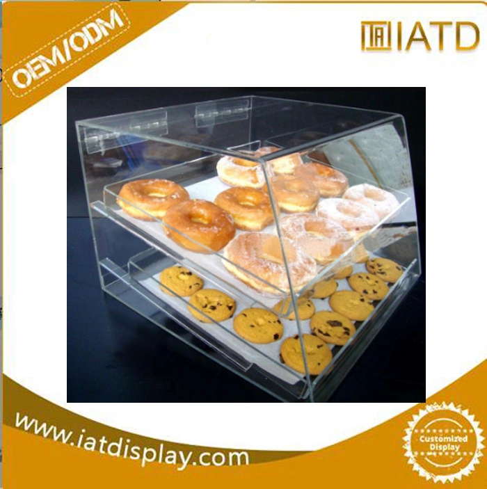 Low Price Best-Selling 4 Tier Clear Acrylic Bakery Display Case Airtight