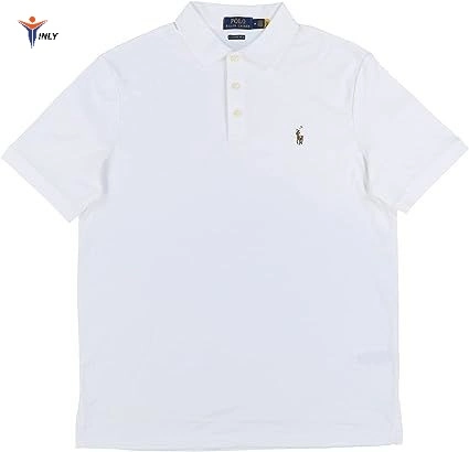 Men's Classic Slim 3-Button Double-Sided Lightweight Plain Cloth Golf Polo Shirt