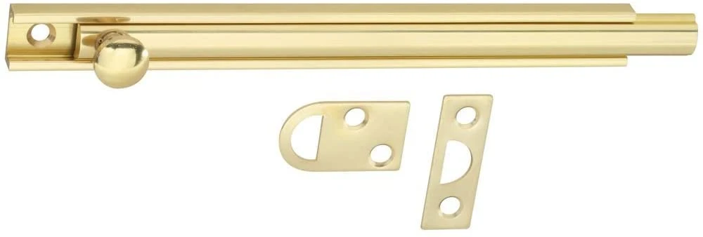 Door Hardware Flush Bolt Solid Brass Black Satin Nickel