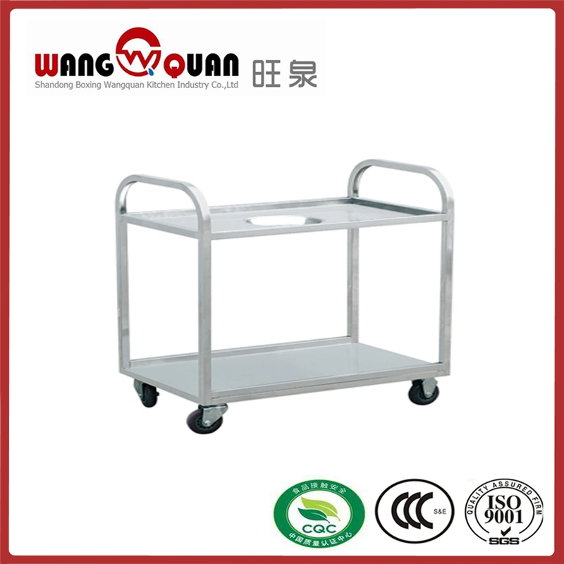 Moving Stainless Steel Removable Shelves Three Tier Serving Trolley