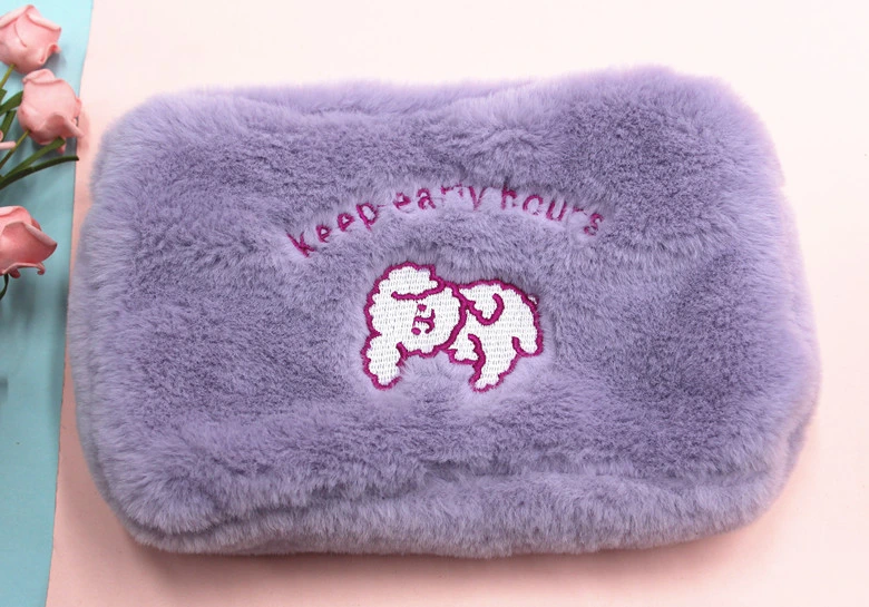 Nuevo sencillo y encantador Ins Fluffy Clouds Smiling Bear Wash Bolsa de almacenamiento de mano Bolsa cosmética