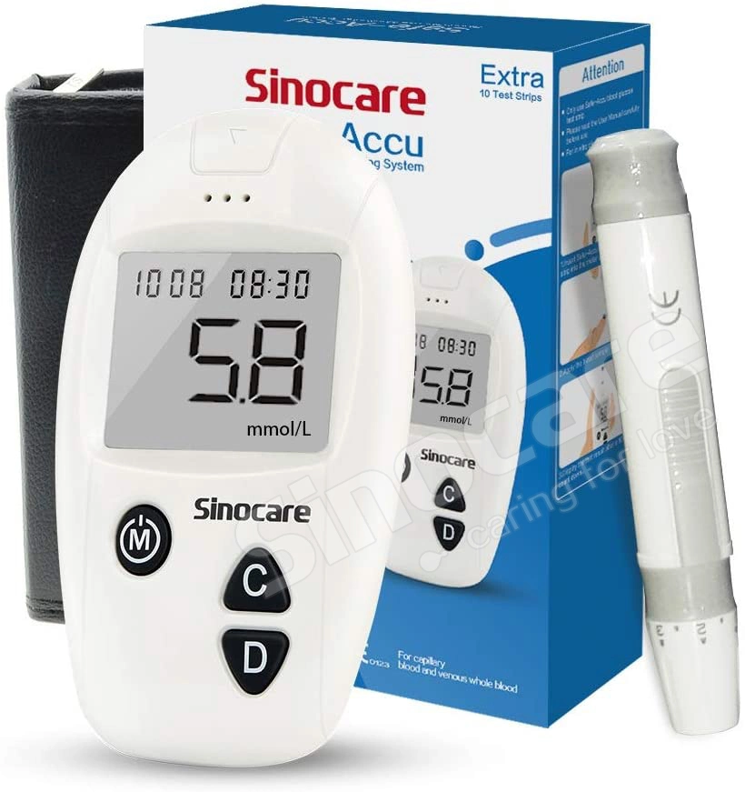 Sinocare Blutzuckermessgerät Krankenhaus Homecare Portable Code Frei Schnell Blutzucker-Blutzucker-Blutzuckermessgerät