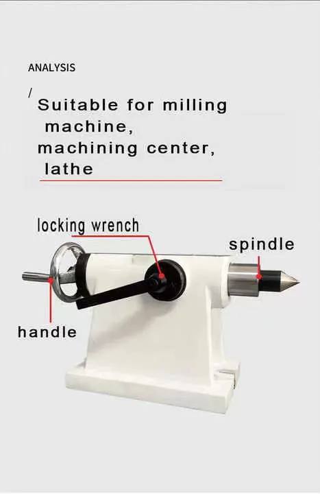 High quality/High cost performance 4th Axis Rotary Table Ts185 Manual Tailstock for Rotary Table Vmc Worktable Tailstock