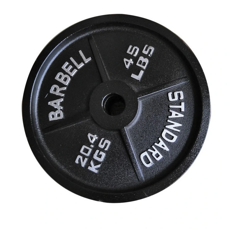 Wholesale/Supplier Bodybuilding Black Barbell Painting Weight Plates Cast Iron