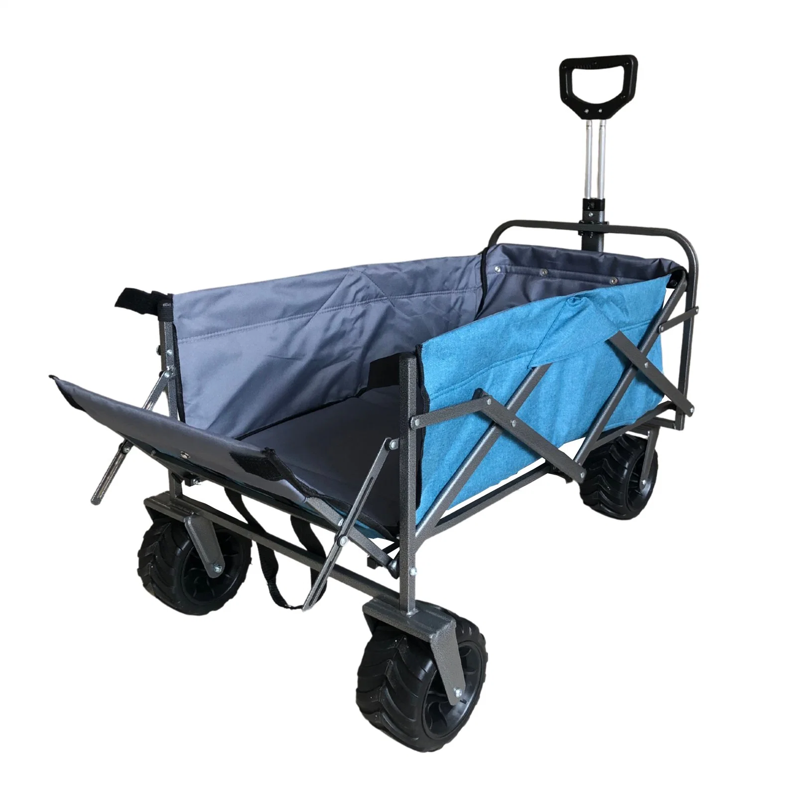 Gt1814 Outdoor Camping Folding Cart Wagon with 4 Wheel for Beach Garden