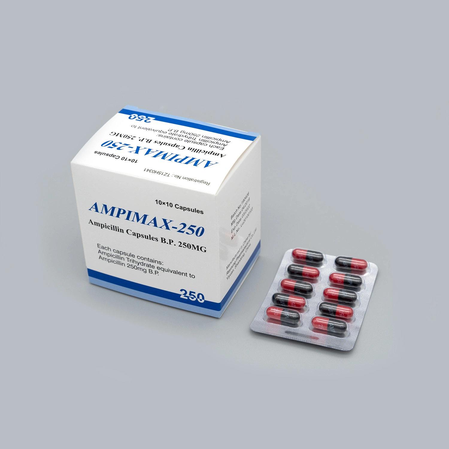 Les capsules d'antibiotique ampicilline/