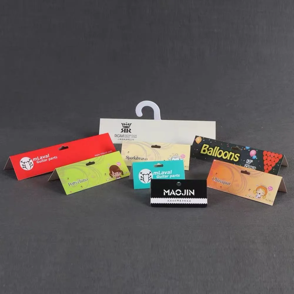 Folding Paper Tag Card for Toy Packaging Folding Paper Brand Tag Card