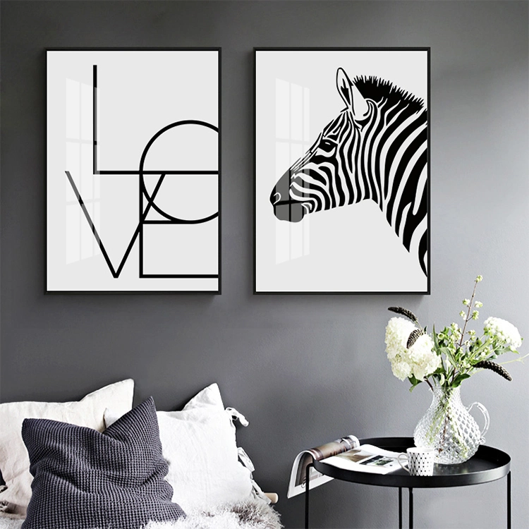 Zebra Abstract Canvas Wall Art Painting Quotes Modern Custom Cheap Home Room Decoration Framed Picture Display