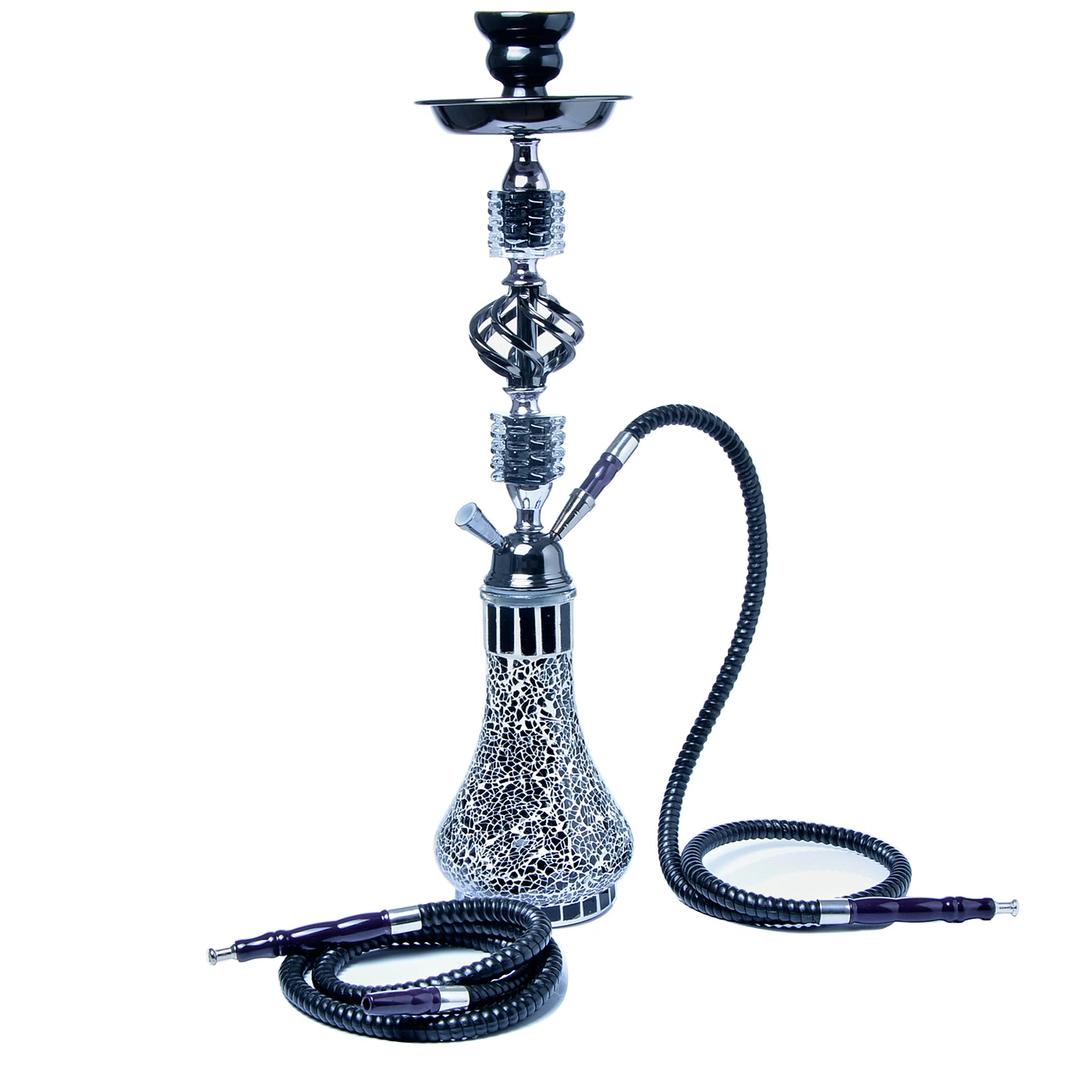 Los fabricantes de tubo doble narguile Shisha Hookah Sheesha vidrio mosaico Chicha