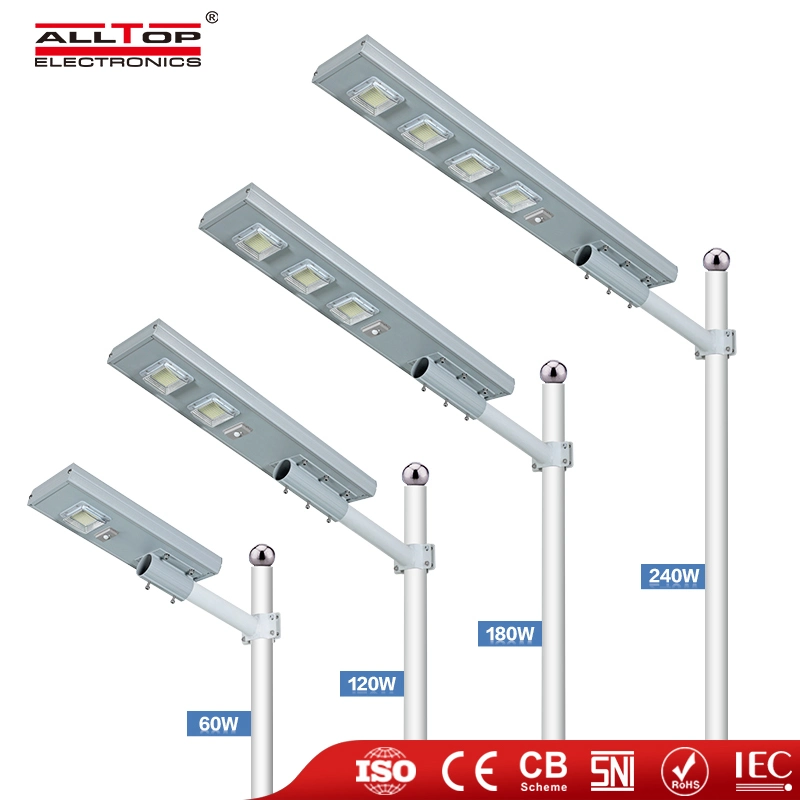 Alltop IP65 Waterproof SMD 120W 180W 240W Highway All in One Outside LED Solar Street Lighting