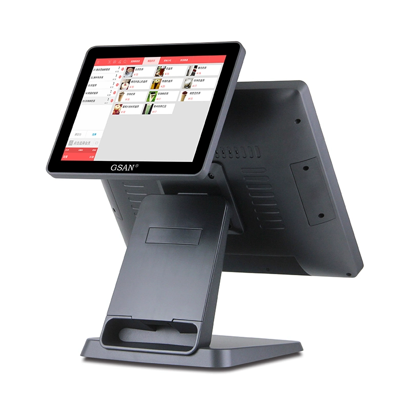 Wholesale/Supplier 15 Inch Metal Shell Capacitive Touch Frameless All in One POS Systems with Dual Screen