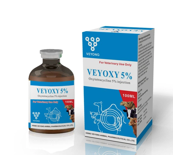 Brebis Medicine Vente en gros 5% Oxytétracycline pour bovins 100ml Oxytétracycline 5% Injection pour élevage Prix bas