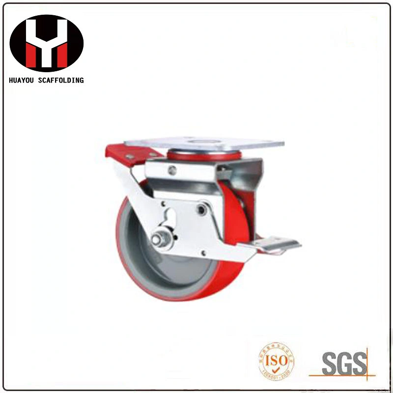 PVC PU Rubber Material Caster Wheel for Scaffolding Aluminium Frame