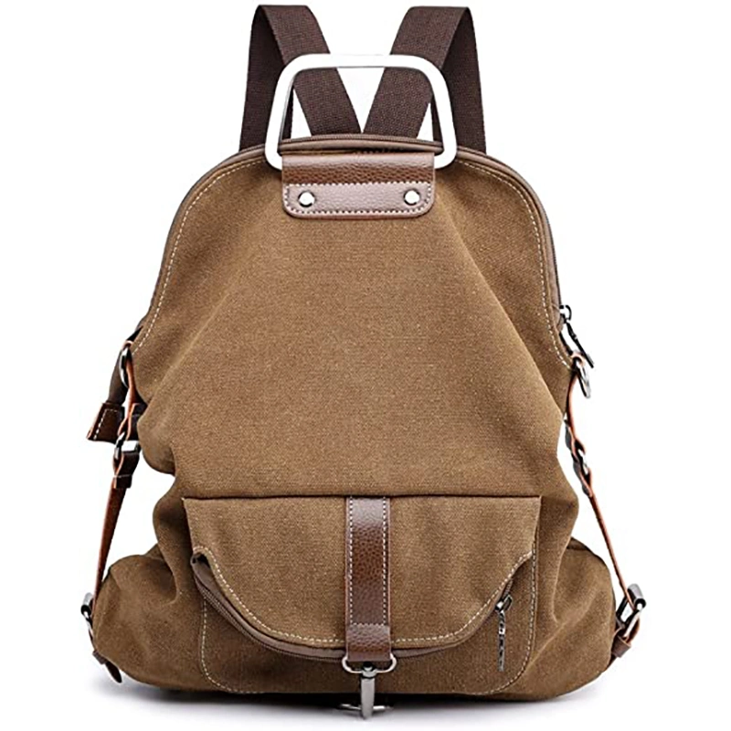 College School Travel Adjustable Shoulder Bag Rucksack Women Vintage Canvas Backpack