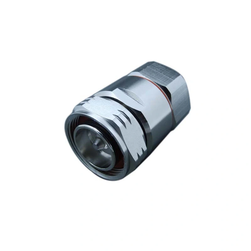 Conector de abrazadera macho RF coaxial 7/16 DIN para espuma de 7/8" Cable del alimentador (flexible)