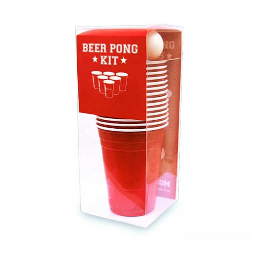 Personalized Package with Head Card Red Plastic Shot Glasses