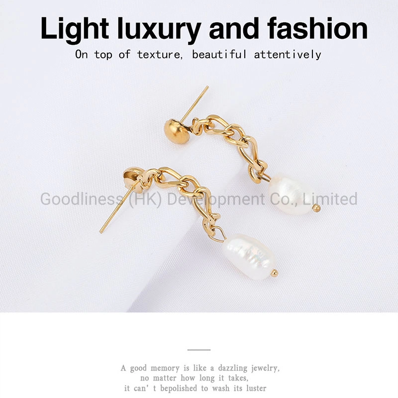 Long Tassel Freshwater Pearl Earrings Ins Vintage Light Necklace Jewelry