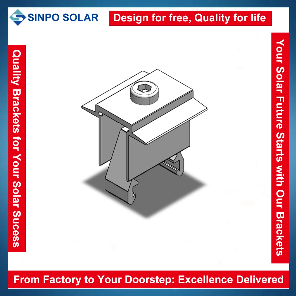 Metal Roof Solar Panel Mounting Structure with Short Trapezoidal Rail