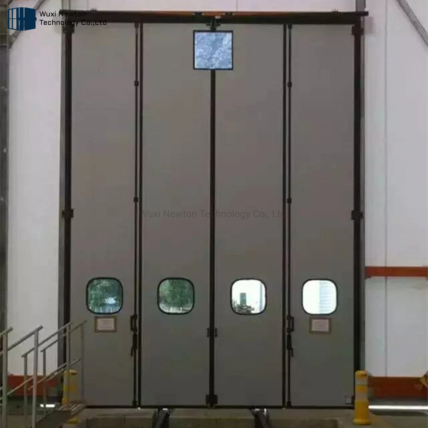 Puerta plegable industrial de aluminio con acordeón automático de seguridad comercial