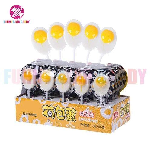 Custom Toy Candy Whole Boxes of Children's Snacks Poached Egg Lollipops Candy