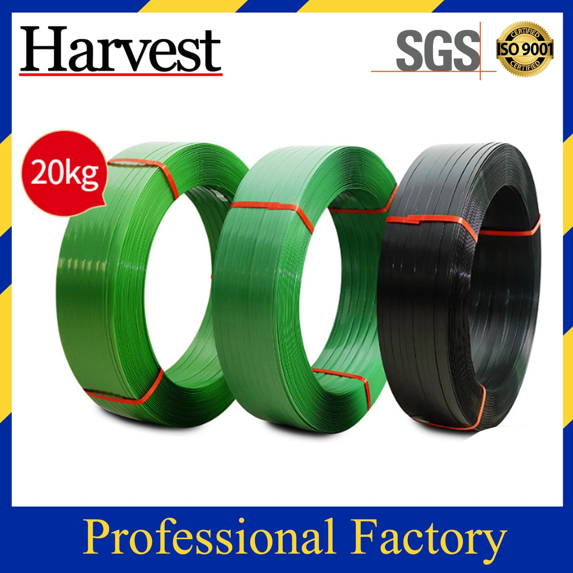 High Quality Green Pet Colorful Band Plastic Packing Belt