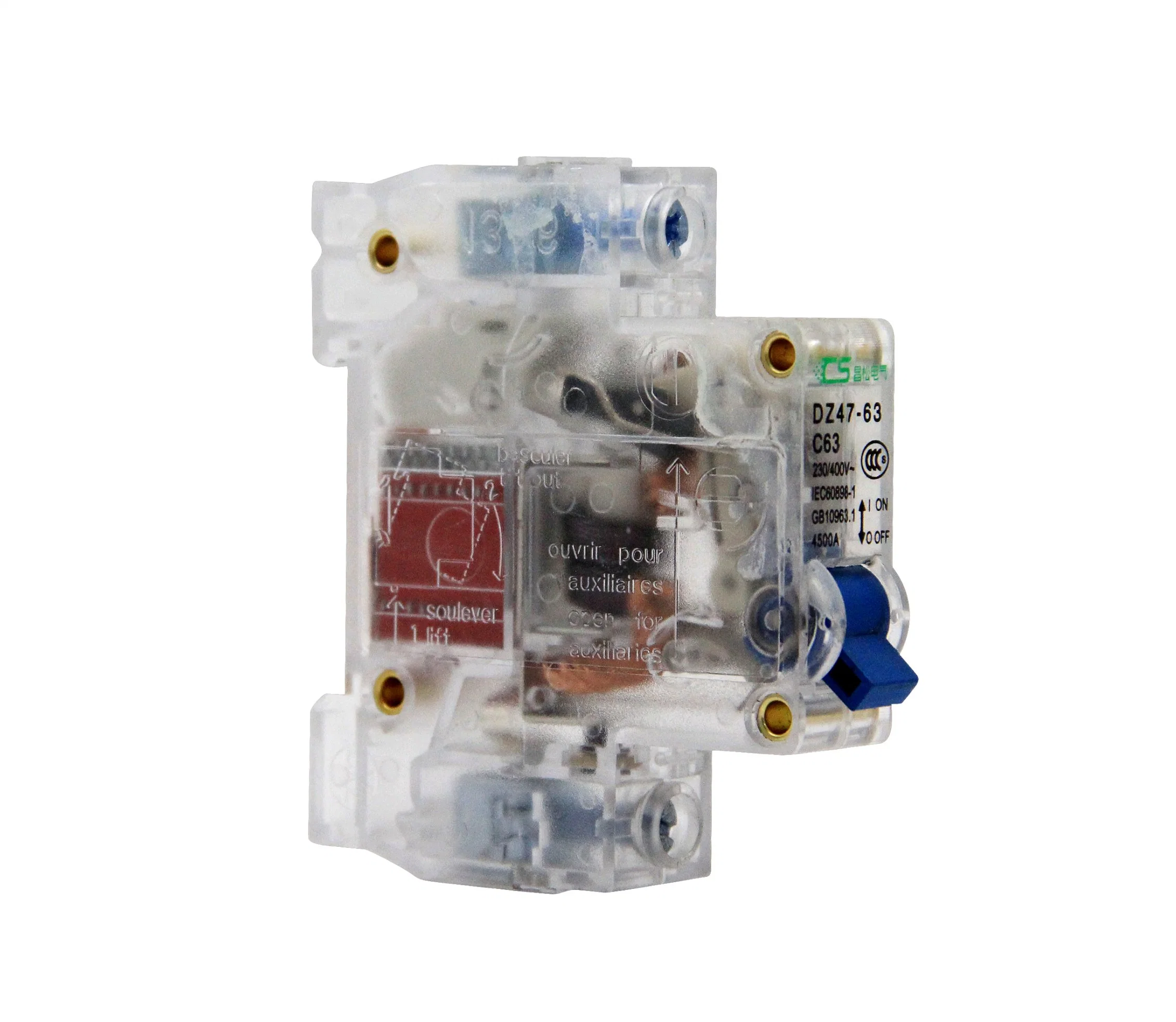 High Quality Best Brand Mini Transparent Circuit Electric Breakers Dz47-63 C20 1p