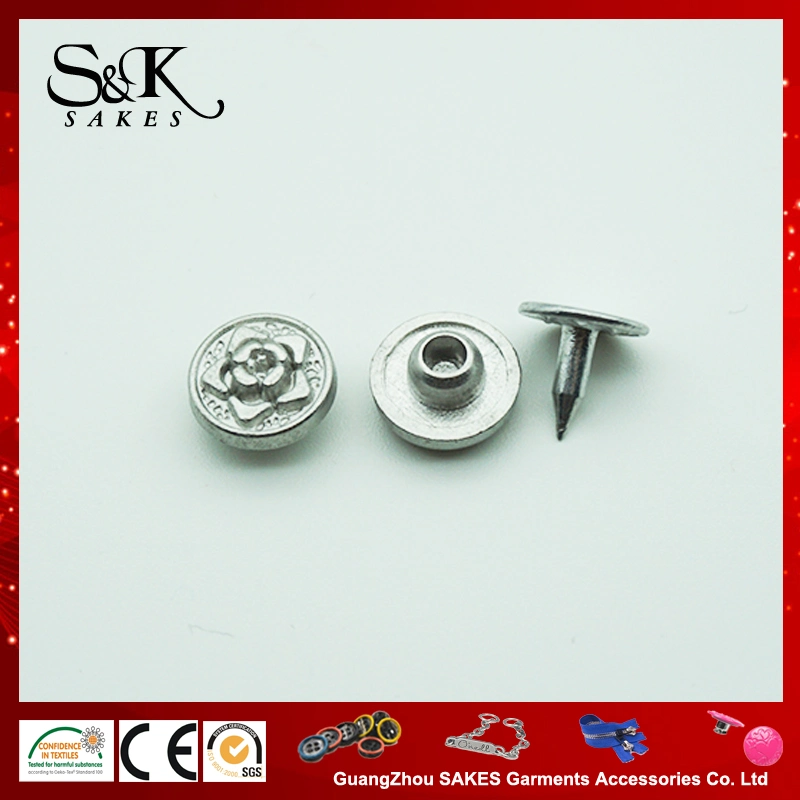 Irregular Shape Metal Zinc Alloy Rivet Use in Garments