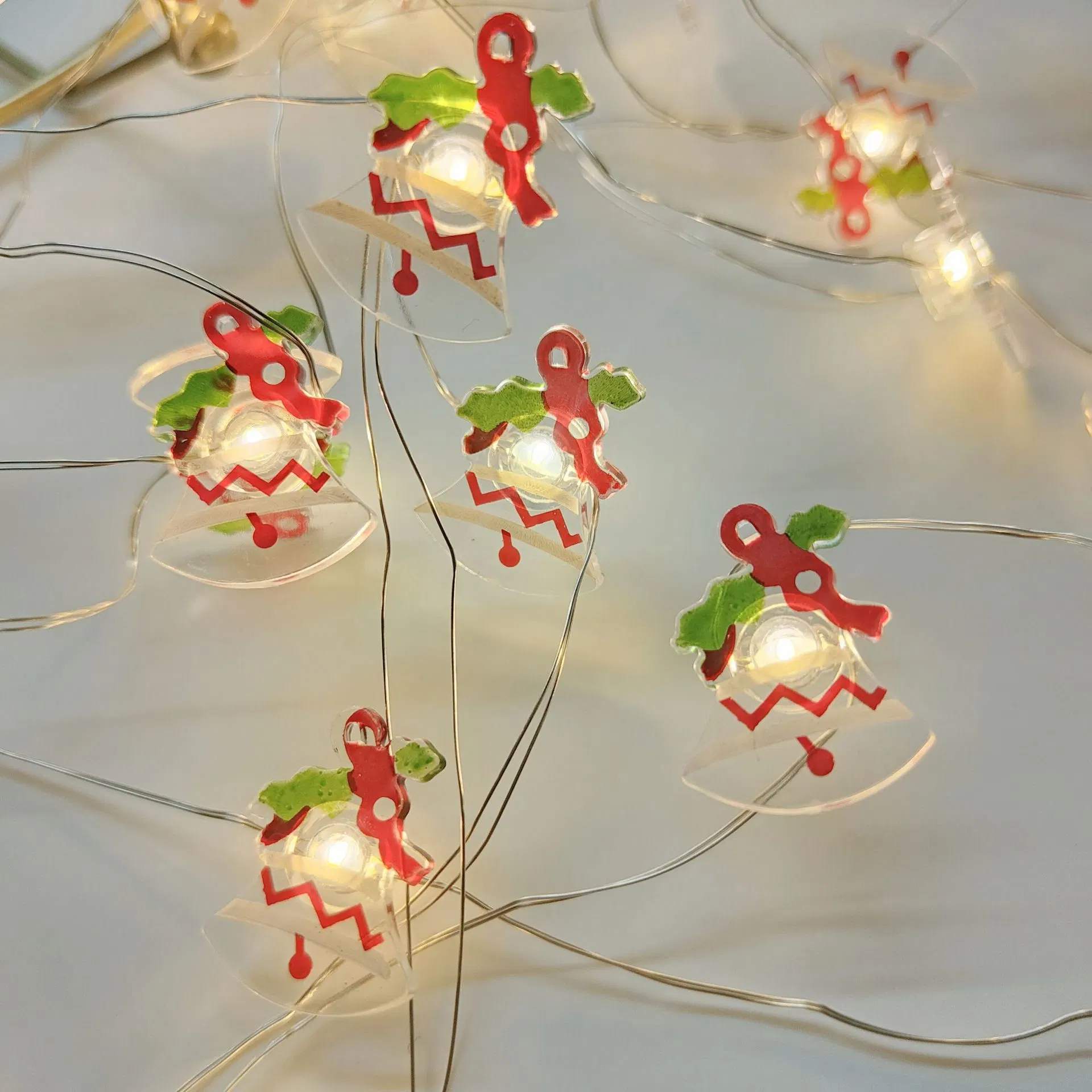 Christmas Explosion Christmas Decoration Santa Claus Bells Snowman Christmas Tree Gift Snowflake LED Copper Wire Lights