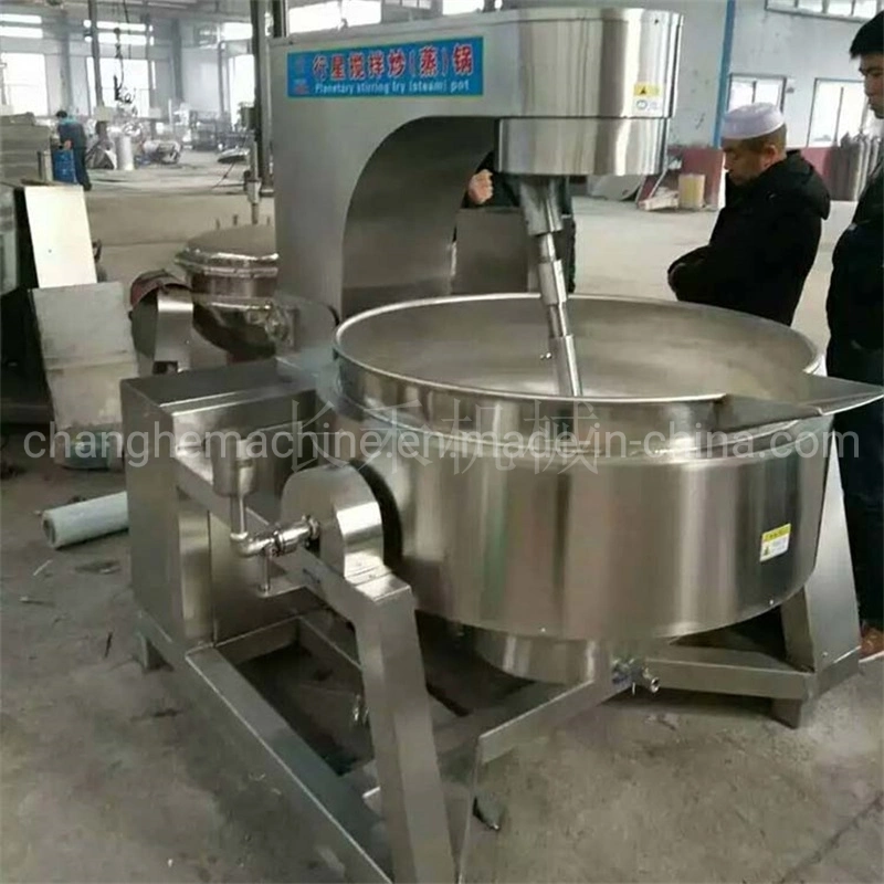 Automatic Tilting Jacketed Kettle/Gas Jacketed Cooking Wok/Planetary Stirring Pot with Agitators