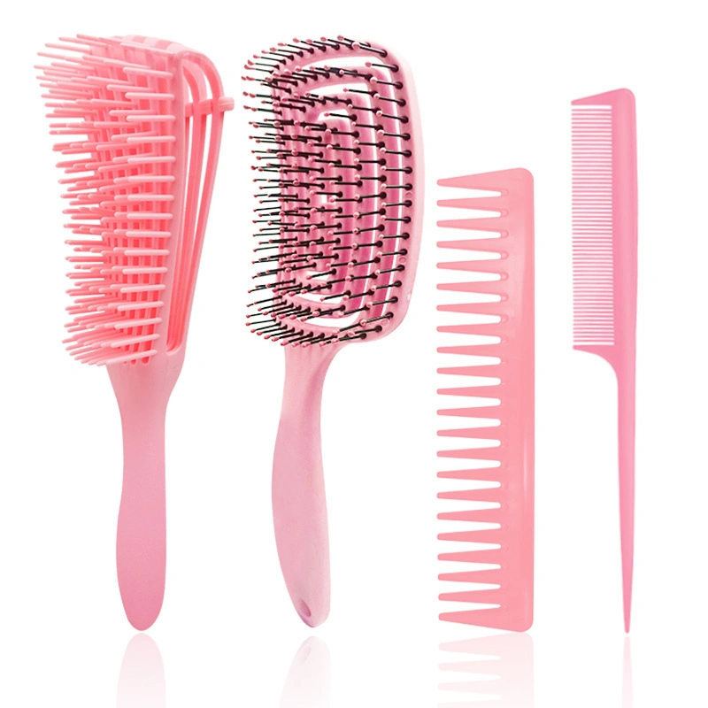 Private Logo ABS Plastic Brush Easy to Use for Men Women Hair Self Cleaning Natural Hair Brushes