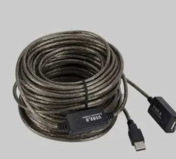 Aprobar los fabricantes de amplificación de señal USB 2.0 de 5m Cable de extensión de la tarjeta de red inalámbrica USB Extensor de cable de extensión con Chip Cables electrónica