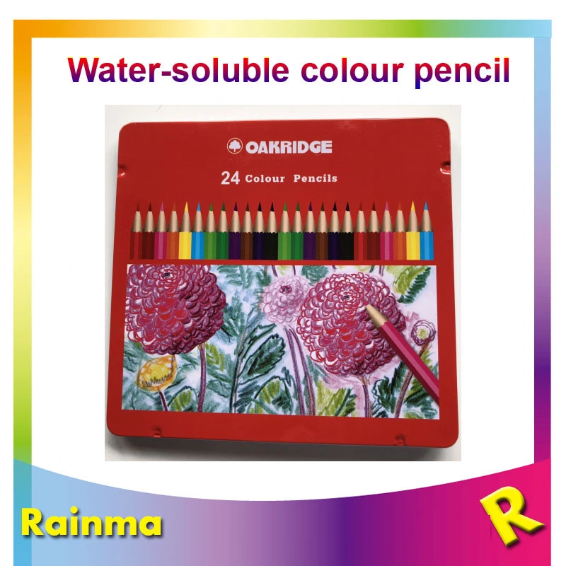 24 Color Water-Soluble Colored Pencil Drawing for Children