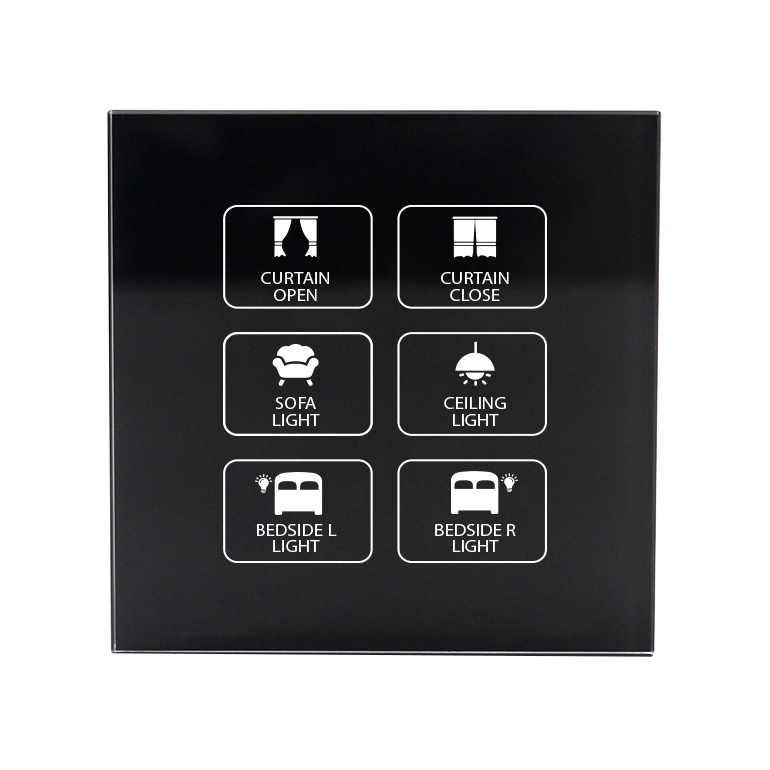 Customized Electric Light Switch Hotel Smart Touch Wall Switch with Multi-Functions