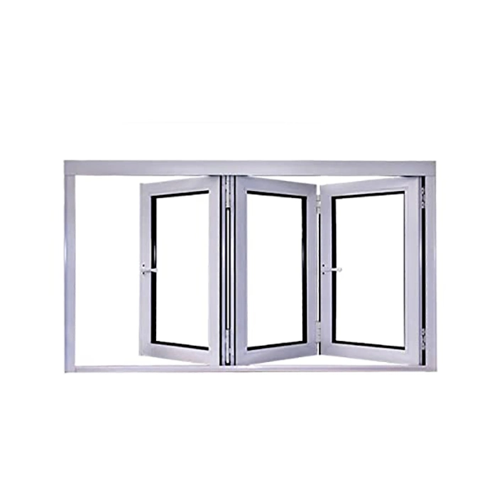 Arch Windows Fold Balcony Glazing Folding Invisible Frameless Double Glass Window with Thermal Break