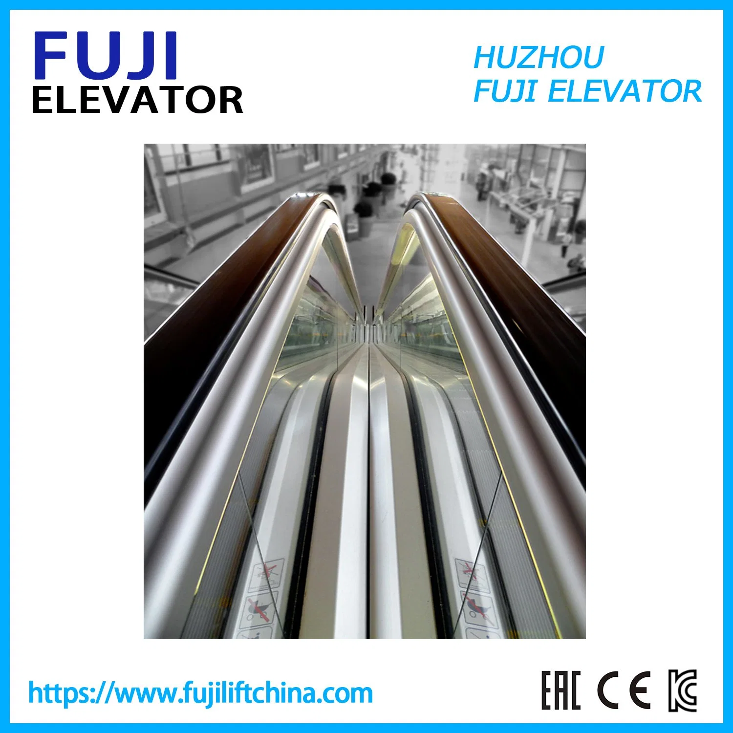 FUJI Original Factory Indoor Outside Commercial Escalator Moving Walk with Vvvf and Auto Start Stop