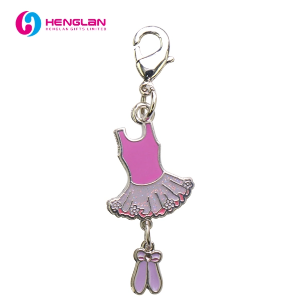 Fancy Enameled Alloy Hello Kitty with Crystal Pendant Charm Accessory