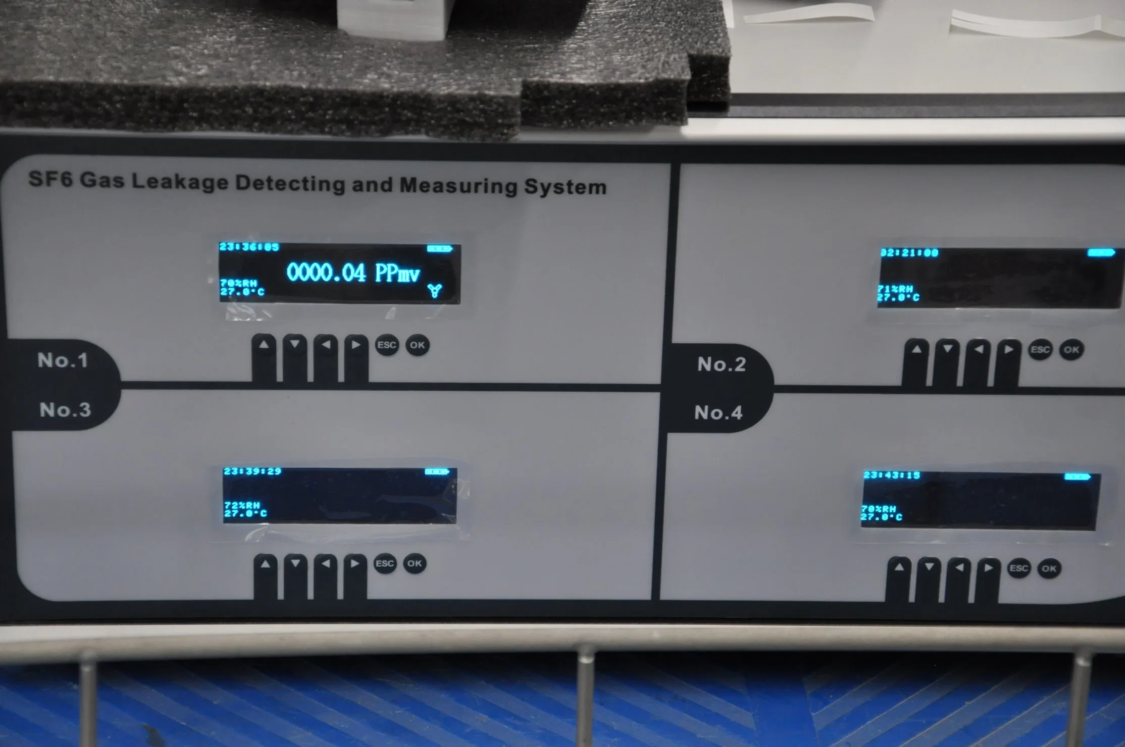 SF6 Gas Leak Detecting and Measuring System 4channels