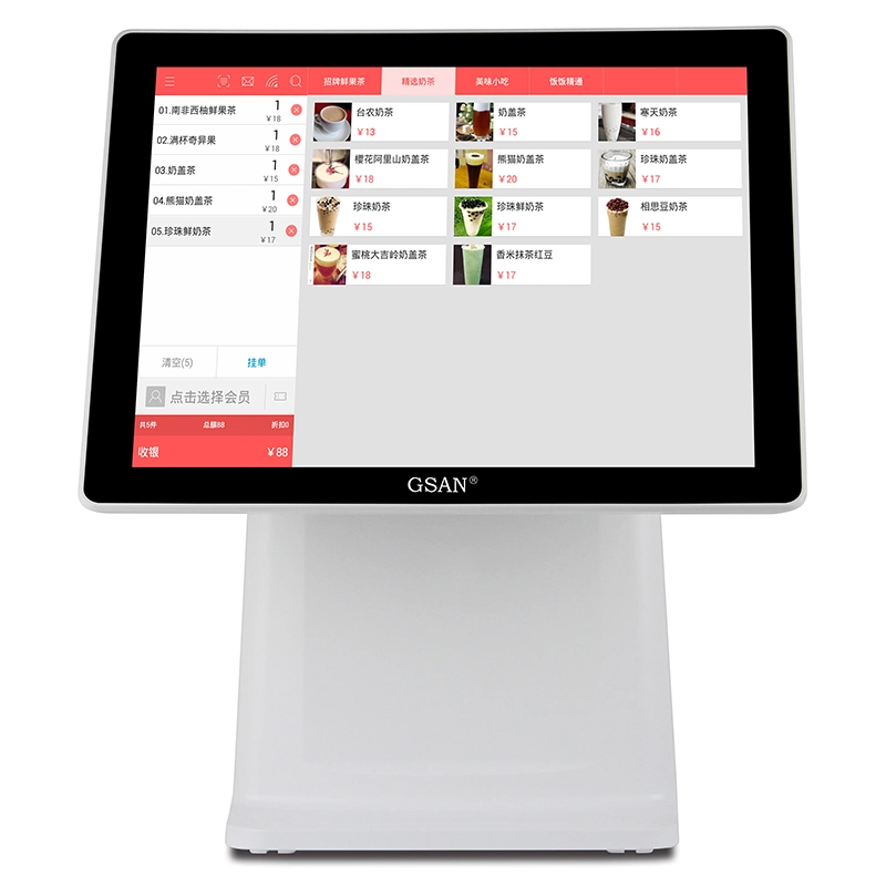 15 Zoll Dual-Screen Terminal Touchscreen Kasse für Supermarkt