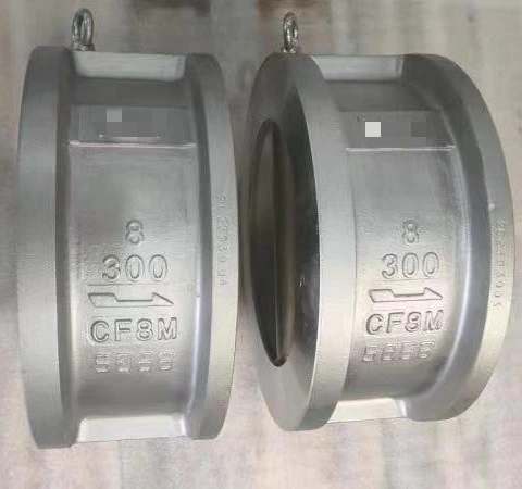 DN200 8 in Stainless Steel Dual Plate Wafer Type Check Valve Class 300