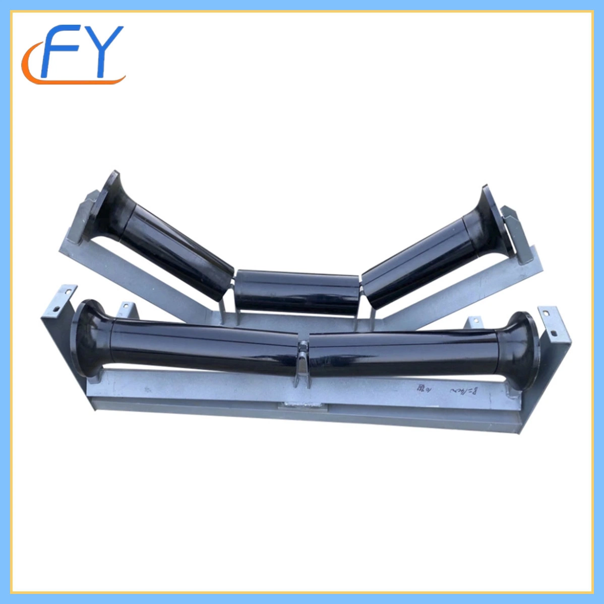 Durable Conveyor Idler Roller Frame Used for Cement, Port, Grain Warehouse