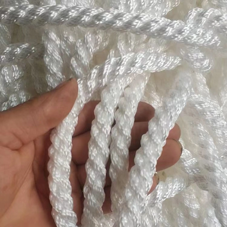 High Breaking Strain 3 Strand PP Nylon Plastic Twisted Ropes