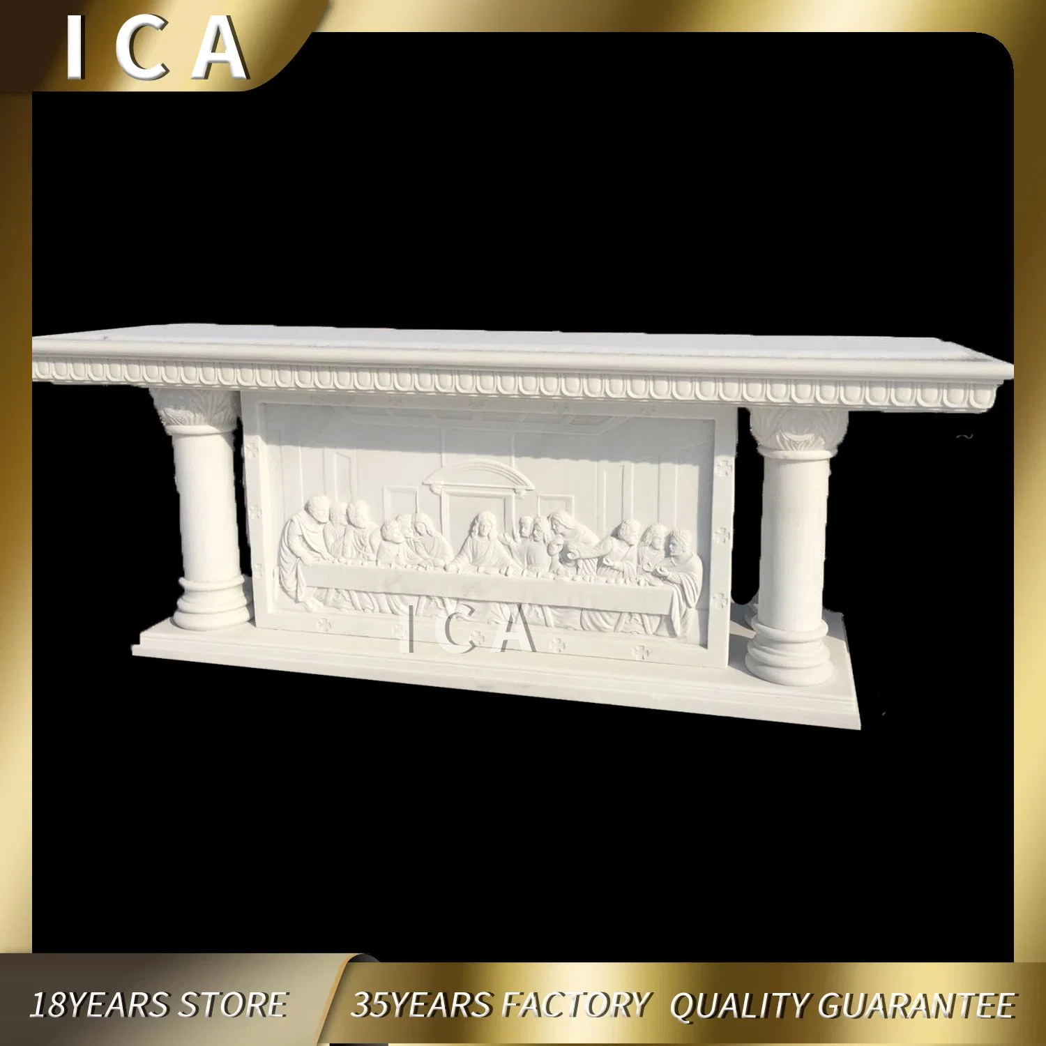 Natural Stone Luxury Customised Church Products Marble Cross الطاولة