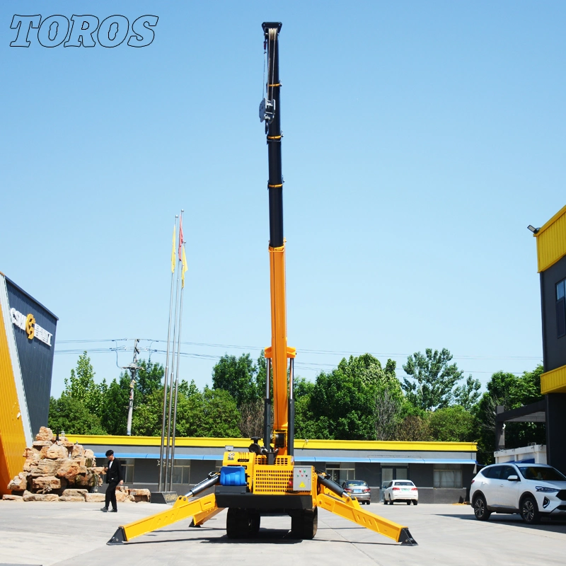 Working in Narrow Space Mobile Crane Assembly Wireless Boom Diesel Mini Crawrler Crane Price 8 Ton Fast Delivery Spider Crane